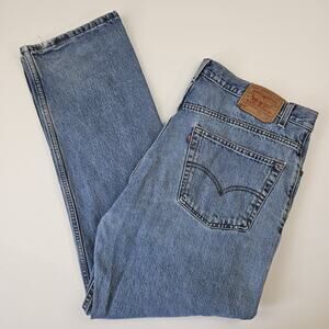 Vintage Levi's 505 Jeans Men 42(40)x32 Light Wash Regular Fit Straight Y2K Denim